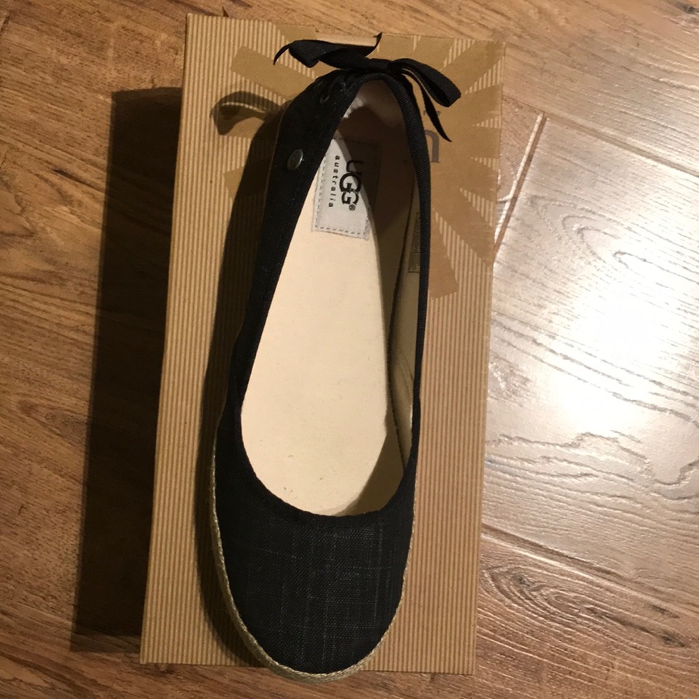 Ugg Black slip on flats